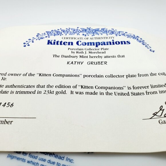 8 - Porcelain Collector Plate by Ruth J. Morehead from the Collection entitled - Picture 9 of 16